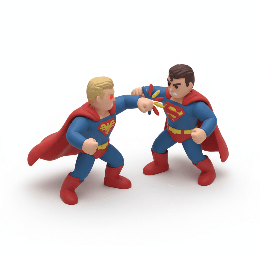 Homelander sedang berantem dengan superman