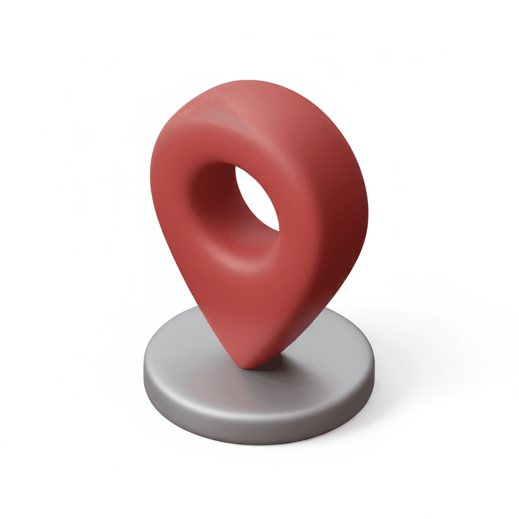 Location pin red colored