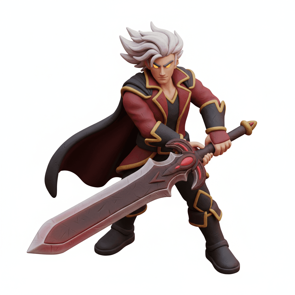 Hero Mobile Legends Alucard 3d claymation matte