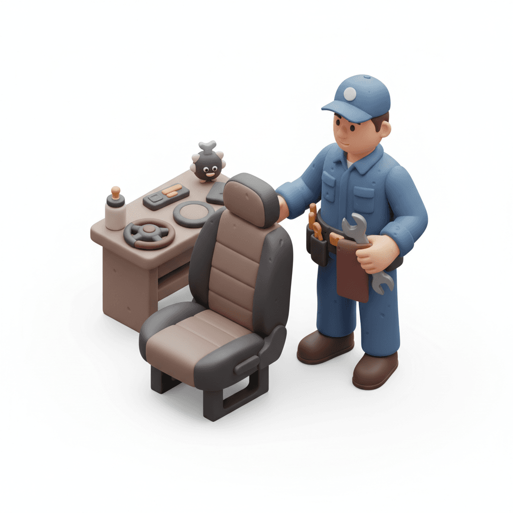 Tukang parabot mobil, standing