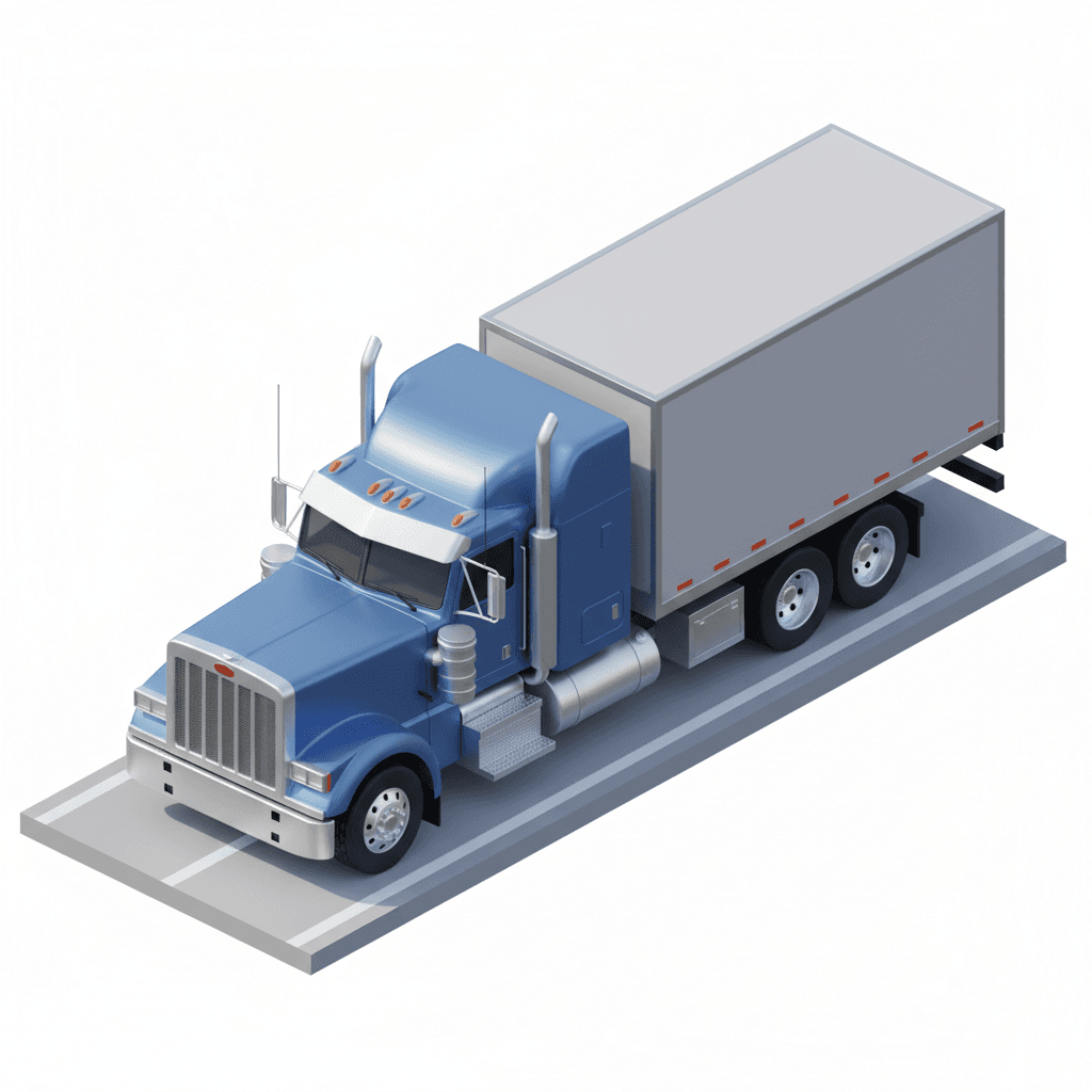 Heavy truck in highway