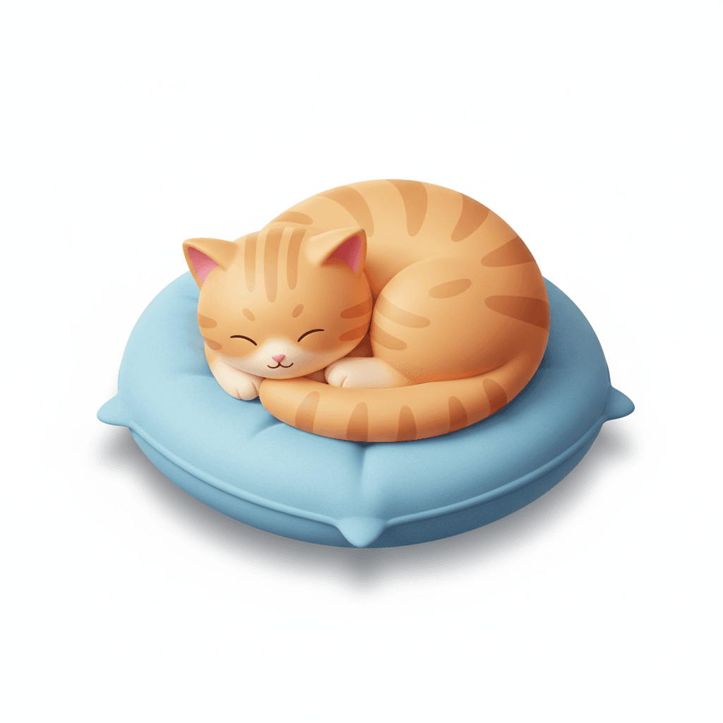 Cute orange cat sleep