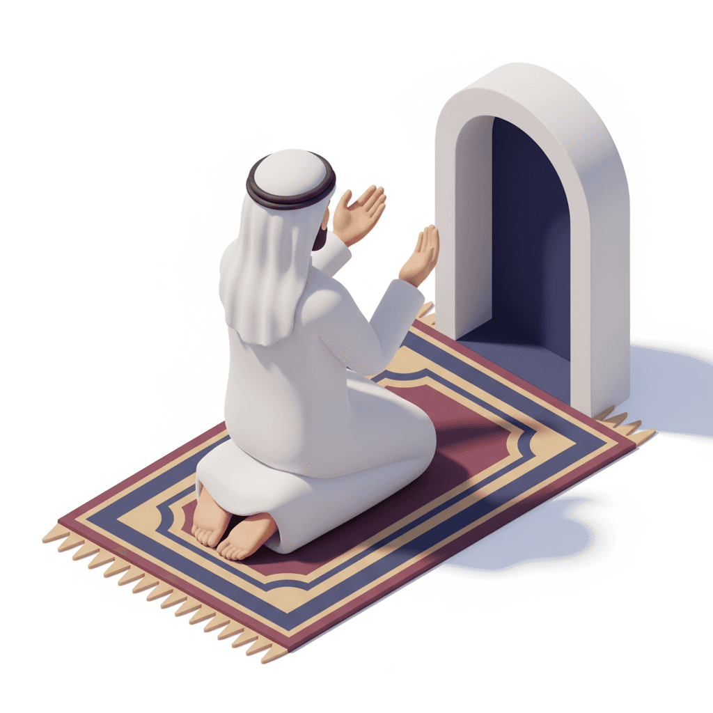 One arabic people praying dua