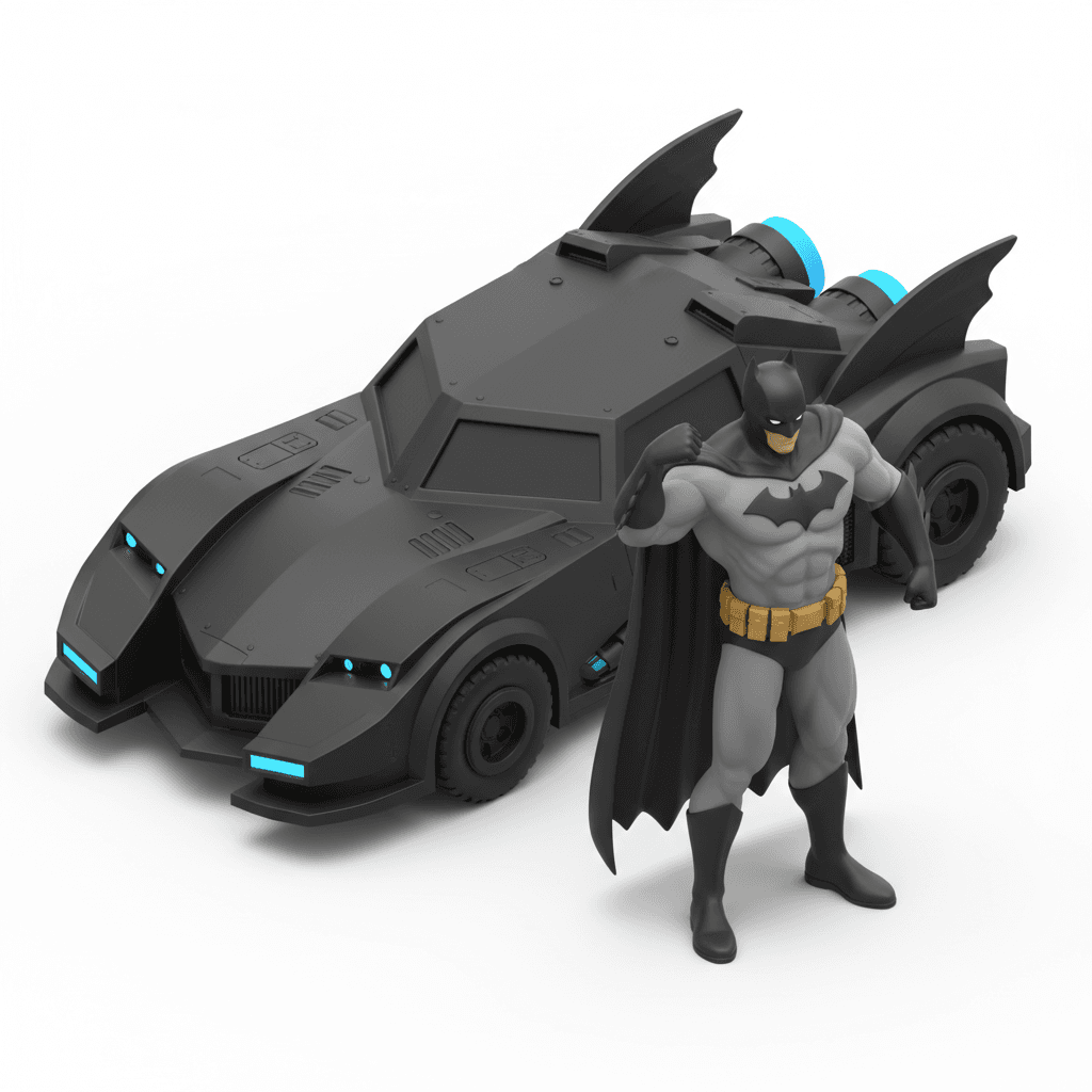batman sedang flexing mobil