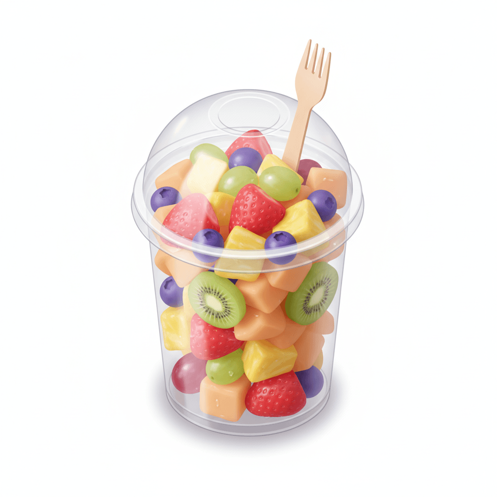 Fruit salad in a cup