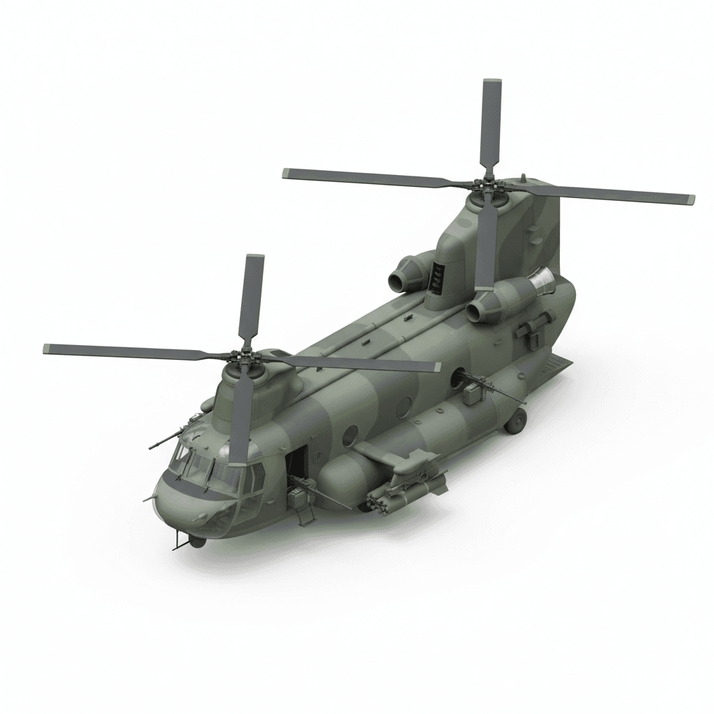 Armed MH-47 Helicopter