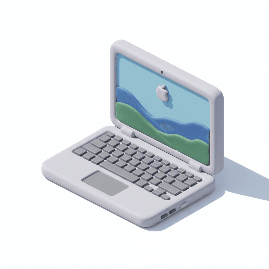 a macbook laptop opened