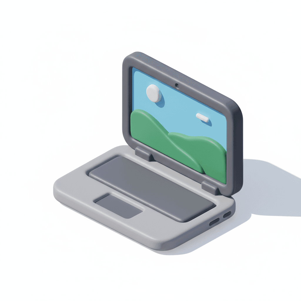 hyper realistic laptop macbook