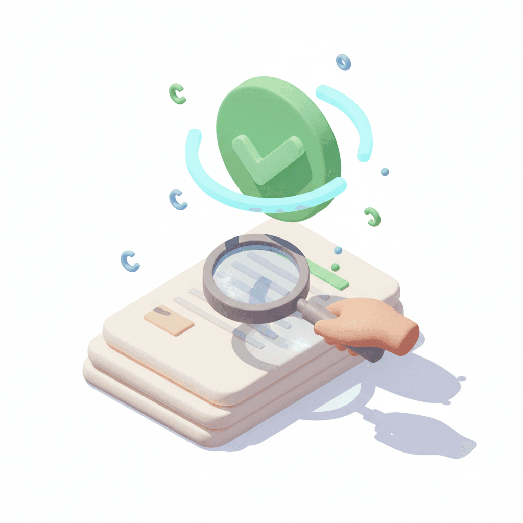 document verification on progress