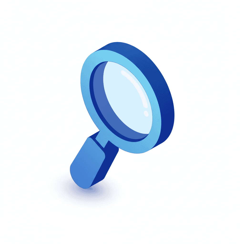 simple search icon similar like logo color 006DF7 gradient, the icon stylish easy to look and read